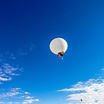 Meteorological balloon in the sky 