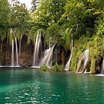 Waterfalls and lakes in Plitvice jezera national park, Croatia.