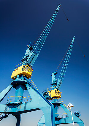 Two cranes