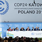 Panel of world leaders at the COP24 climate change conference in Katowice, Poland.