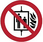 Graphical symbol: Do not use lift in the event of fire